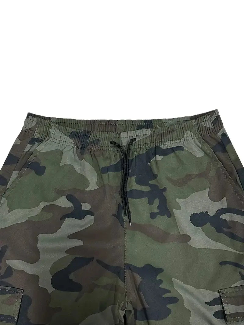 Men's Cargo Pants Multi-Pockets Camouflage Trousers Autumn Lightweight Casual Sweatpants Outdoor Work Hiking Legged Pants Male