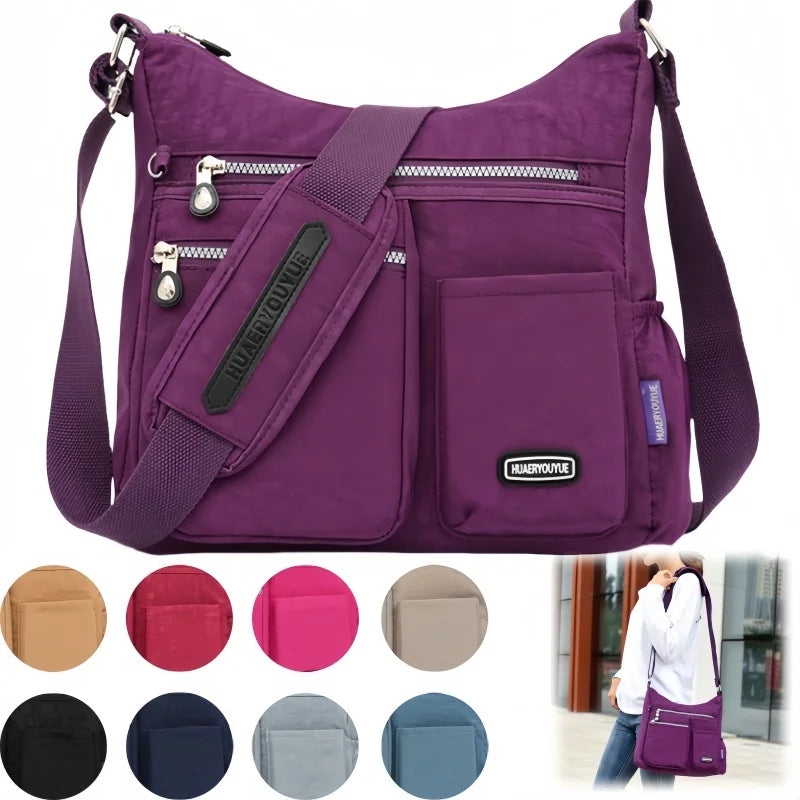 Women Crossbody Bag Nylon Waterproof Versatile Handbag Female Simple Shoulder Bag Travel Large Capacity Messenger Bag Purse Bags