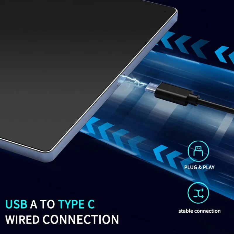 Portable Wired Trackpad Muti-Touch,Touchpad with High Precision USB Touchpad for Windows 10/11 Laptop Notebook PC Computer
