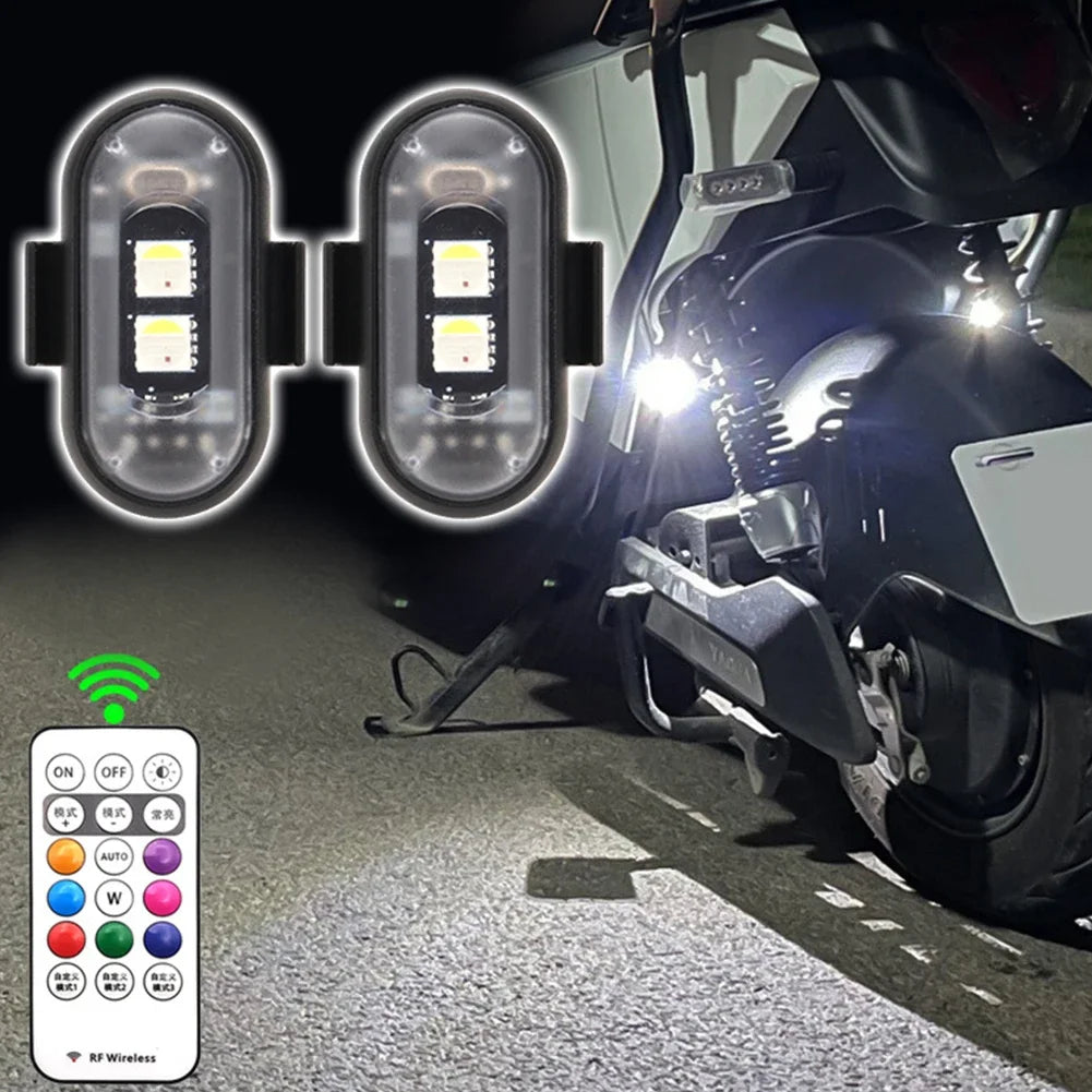RGB Led Scooter Flitsligte Fiets LED Flitsposisie Draadlose Lig Vliegtuig Helikopter Waarskuwingsligte Toebehore