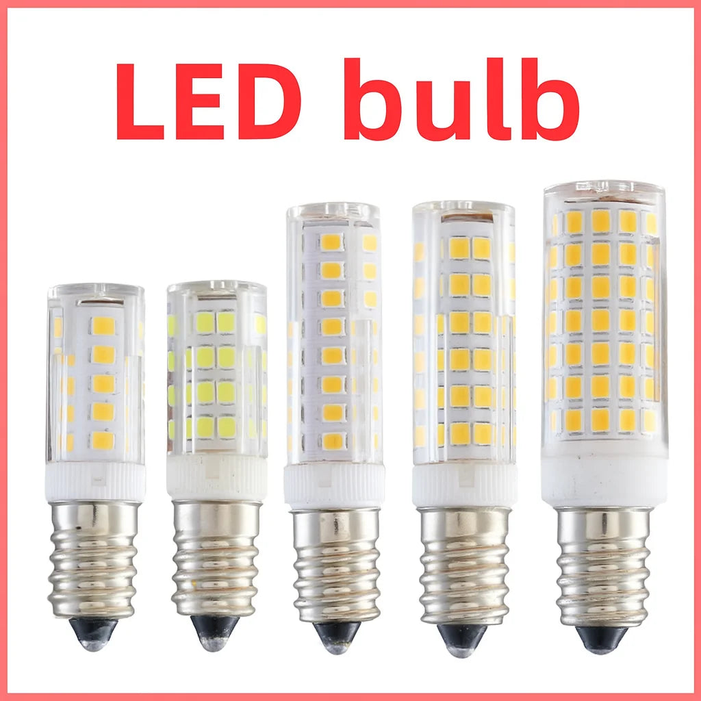 E14 LED Bulb 7W 9W 12W 15W 18W, 220V-240V Bright Mini Corn Light, 2835 SMD, 360° Beam Angle, Replace Halogen Chandelier Bulbs