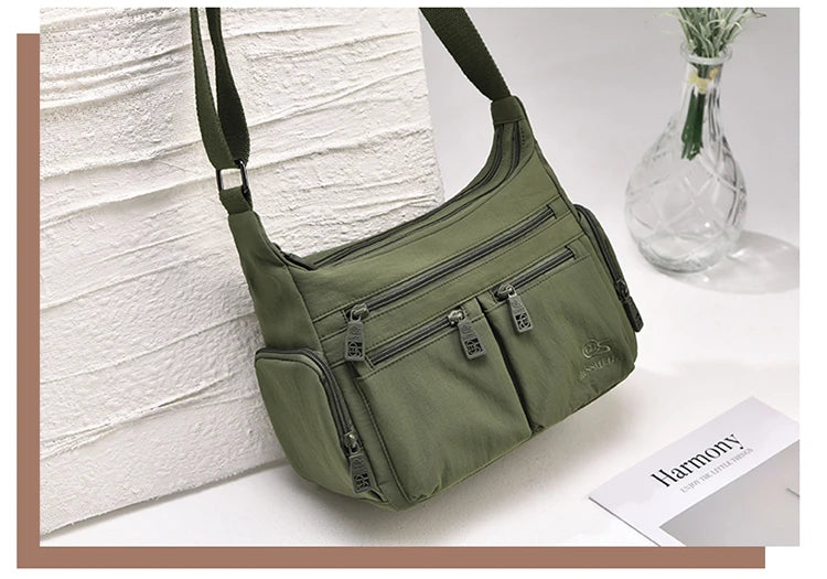 Nylon Crossbody Bag For Women Large Capacity Shoulder Bag Multi-pocket Female Bag Shopping Travel Lady Handbag Leisure Purse sac