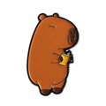 Cute Capybara Animal Enamel Pins Cartoon Cappy with Coffee Metal Brooches Lapel Badge Funny Animal Jewelry Gifts for Friends