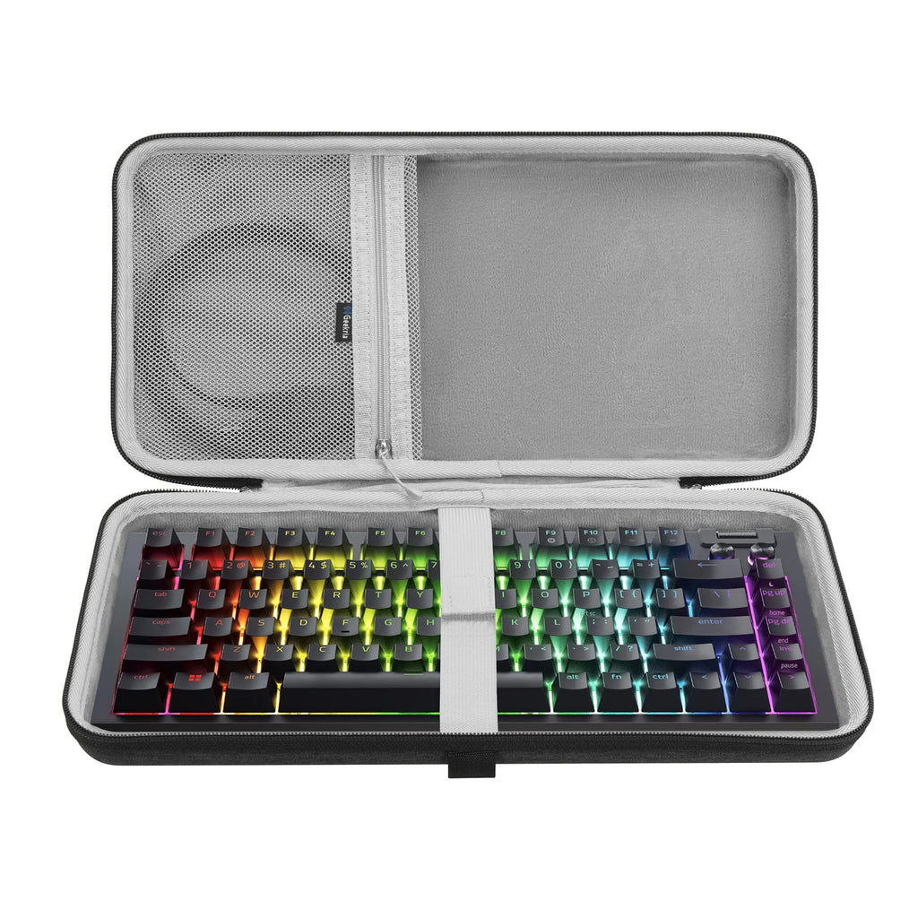 Geekria 75% Keyboard Case, Hard Shell Travel Carrying Bag for 84 Key Wireless Portable Keyboard