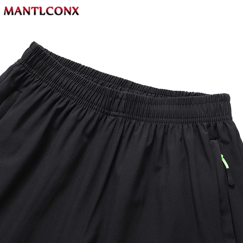 Quick Dry Shorts Men Summer Thin Short Pants Running Sports Bottom Gym Fitness Beach Zipper Pocket Loose Short Sweatpants Men