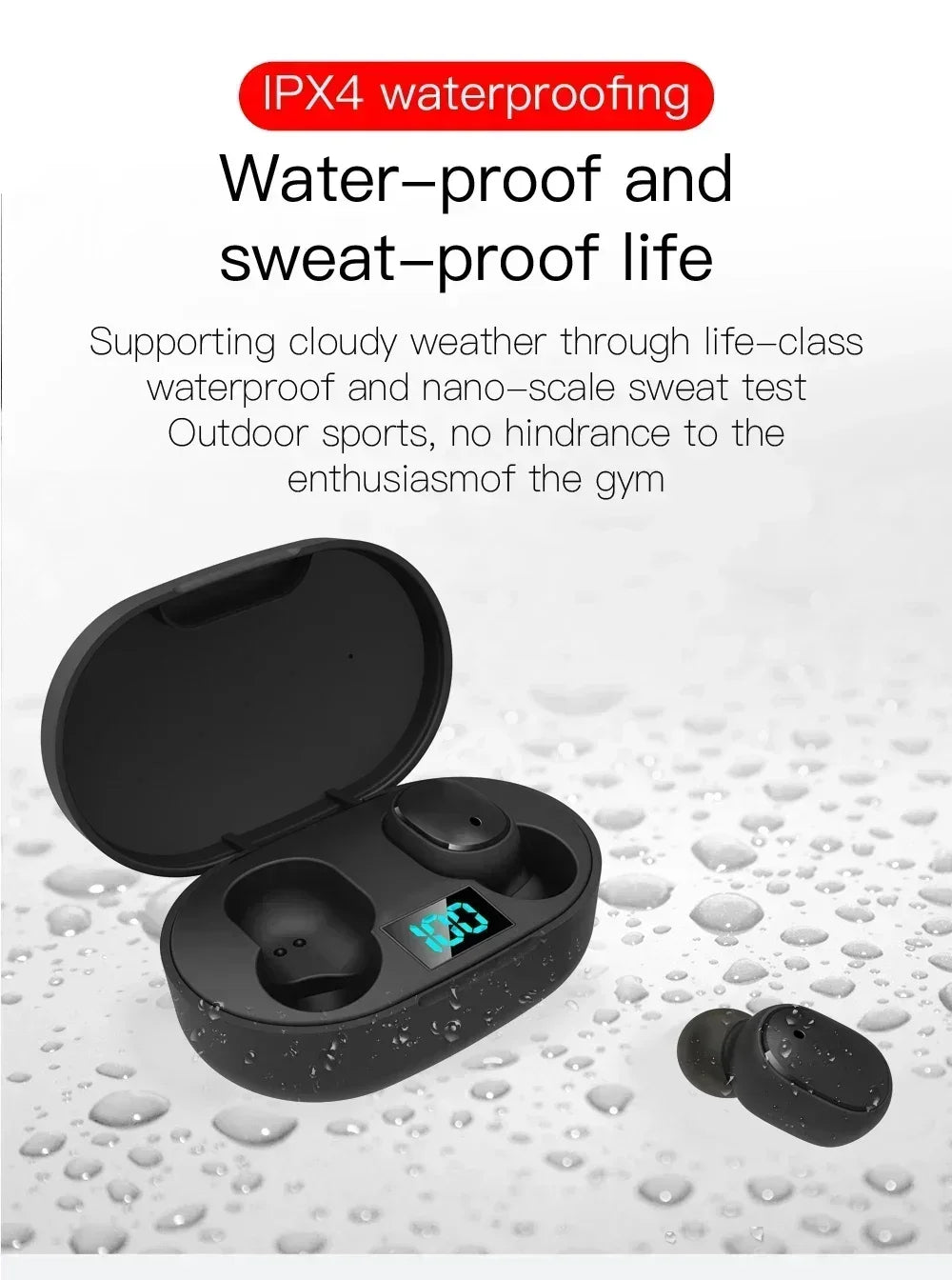 E6S Draadlose Bluetooth-oorfone TWS Bluetooth-koptelefoon Draadlose oordopjes Geraasdempende oorfone met mikrofoonhoofstukke