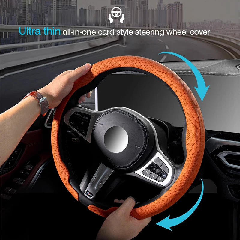 8D Nappa leather Car Steering Wheel Cover For Chevrolet Aveo Bolt Onix Cruze Spark Cavalier Colorado Malibu Auto Accessories