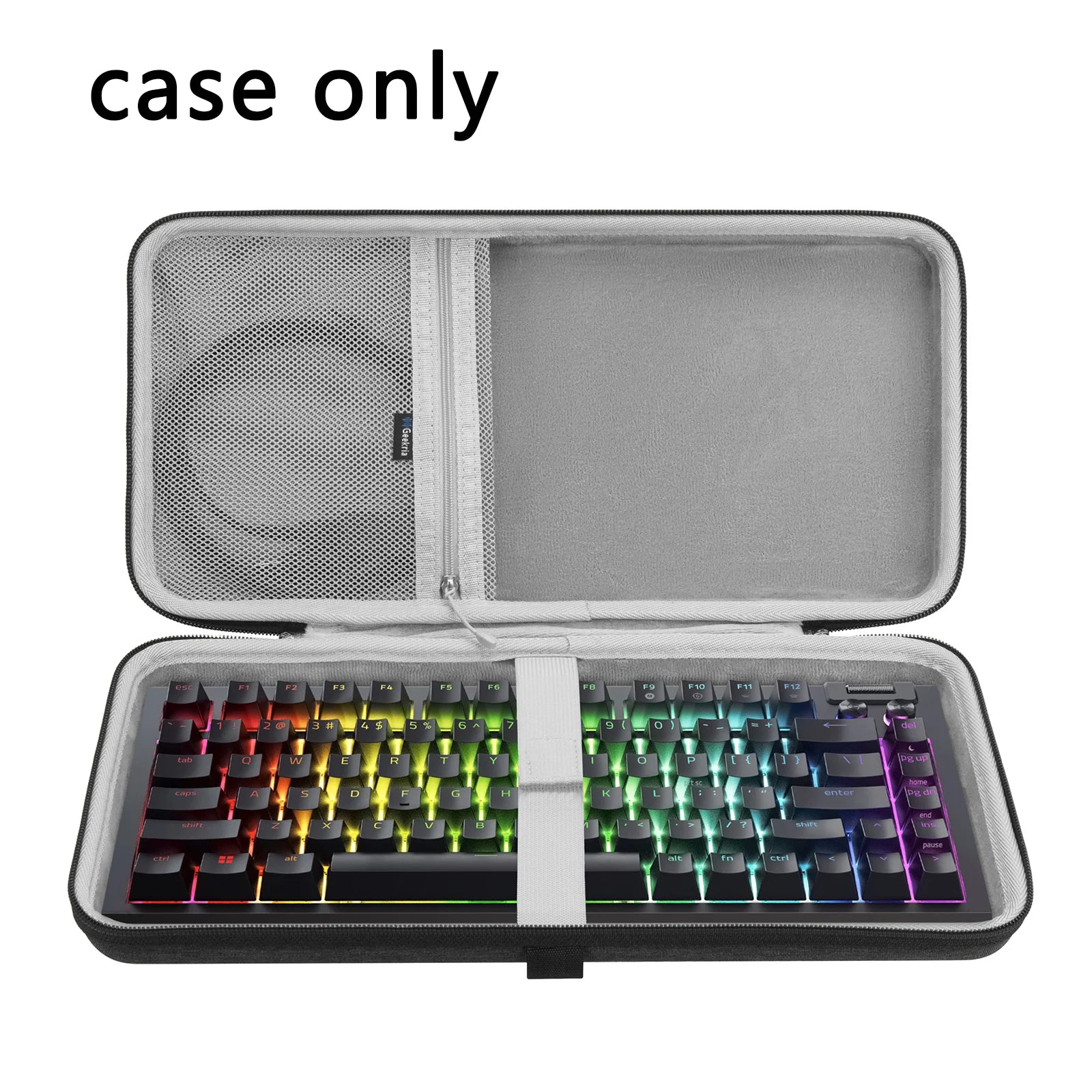 Geekria 75% Keyboard Case, Hard Shell Travel Carrying Bag for 84 Key Wireless Portable Keyboard