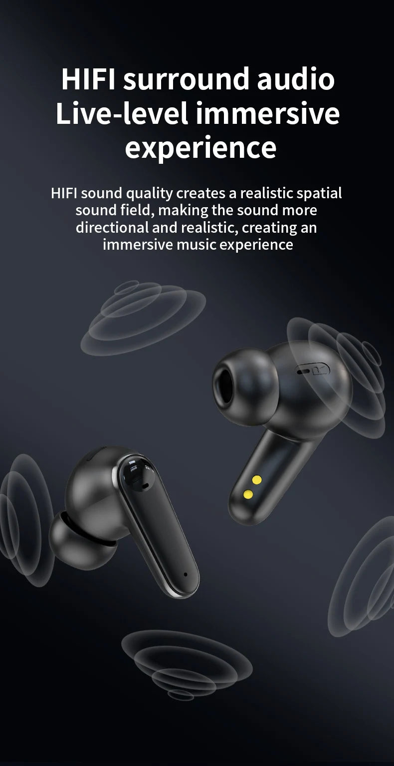 Smart Touch Screen Headphones 144 Languages Real Time Translation Bluetooth Earphone 6 Mic ANC ENC Cancelling Wireless Earbuds