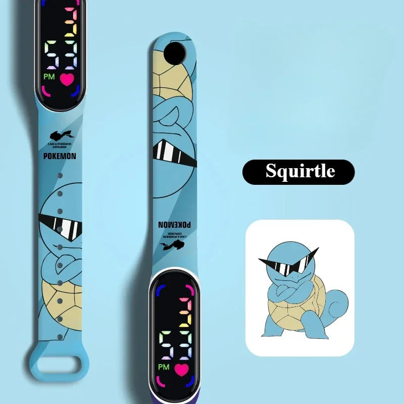 Strap LED Electronic Watch New Cute Anime Pikachu Gengar Waterproof Bracelet Fashion Boy Girl Digital Watches Birthday Gift