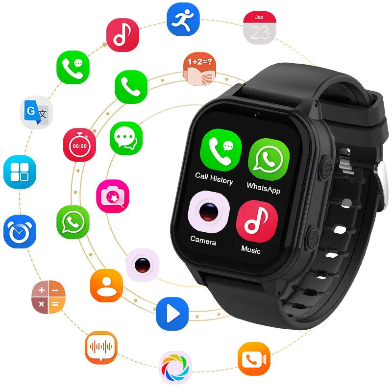 4G Smart Watch Kid SOS GPS WiFi Wristwatch Whatsapp KT19Pro MAX Android8.1 with Video Call Camera Monitor Children smartwatch