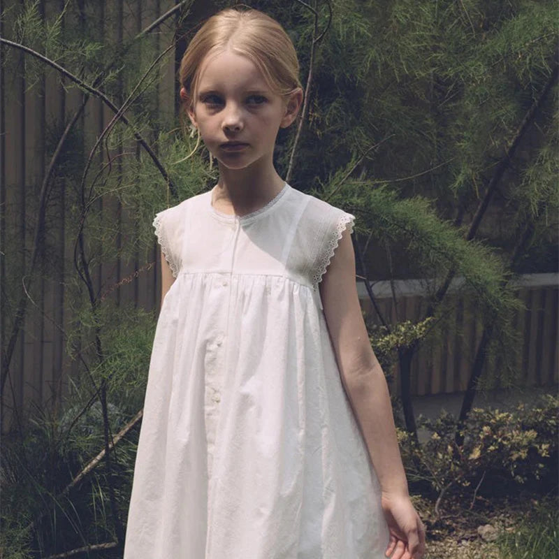 2025 New Elegant Girl Dress LOU Exquisite Embroidery Children Princess Dress Flower Girls Party Dresses Summer Baby Costume