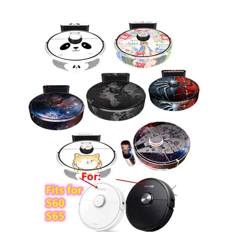 Cute Sticker for xiaomi robot Vacuum Cleaner Roborock S6 S60 S65 T6 Protective Film Sticker Paper Cleaner Parts not brush filter