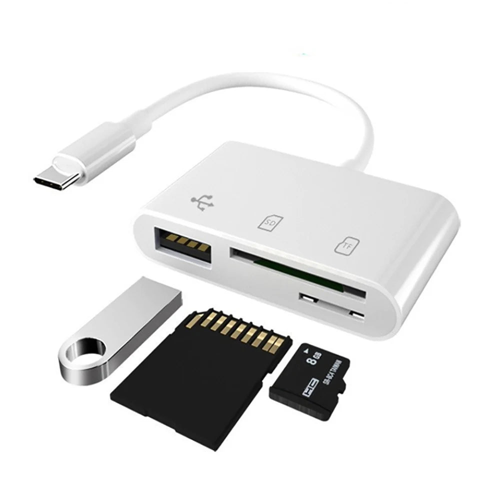 Type C Card Reader SD TF Memory Card Reader USB C OTG Adapter  High Speed Data transmitter for Phone 15 Macbook Smart Cell Phone