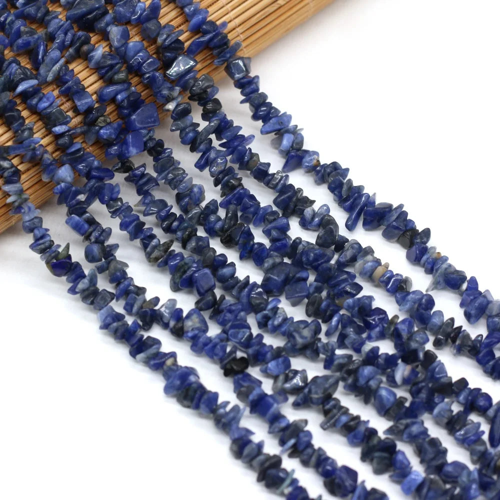 40cm Natural Blue Turquoises Stone Irregular Chips Gravel Loose Beads for Women Bracelet Jewelry Accessories Size 3x5-4x6mm