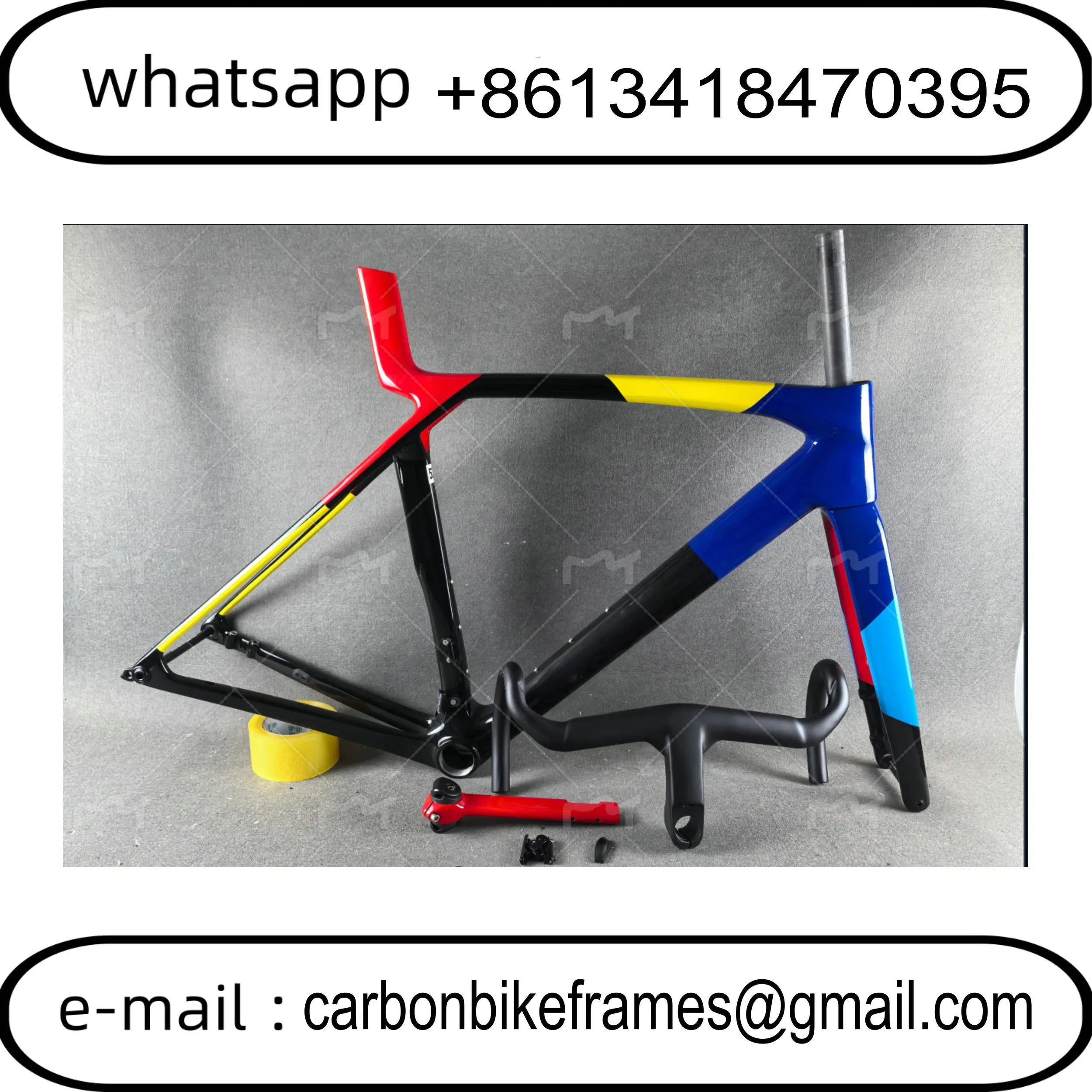 2025 Custom Logo GEN 8 Road Carbon Frame T1000 Bike Frames T47 Disc Brake Bicycle Racing Frameset+Handlebar DPD