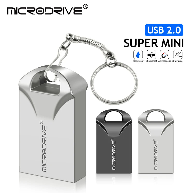 Super Mini USB Flash Drive pen 4GB 8GB 16GB 32GB 64GB 128GB with Key Ring Micro memory sticks Pen Drive USB Stick Car pendrive