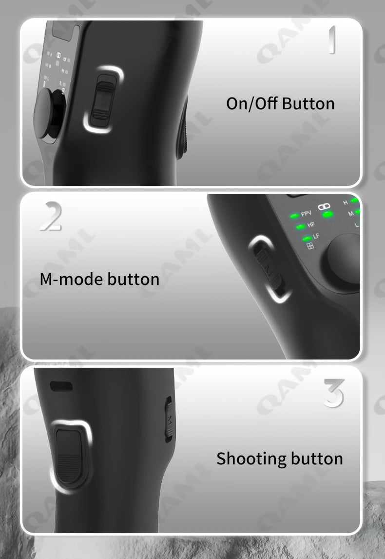 QAML F8 Handheld 3-As Gimbalfoonhouer Anti-skud Video-opname Stabiliseerder vir Xiaomi iPhone Selfoon Slimfoon