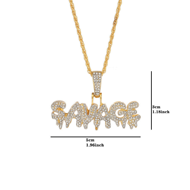 Men's Punk Classic Luxury with Synthetic Cubic Zirconiaia Pendant Hip Hop Gothic Cool Men's Necklace Fashion Jewelry Accessories Gift Jewelry