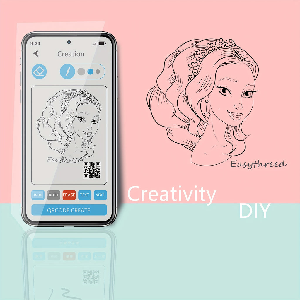 EasyThreed 0,5W Lasergravierer für Anfänger, DIY-Gravurbereich 100x100mm, kabellose Smartphone-Konnektivität, APP-Steuerung für iOS & Android, Kunststoffmaterial, 110V/220V Stromversorgung, US-Stecker, elektronische Komponenten enthalten