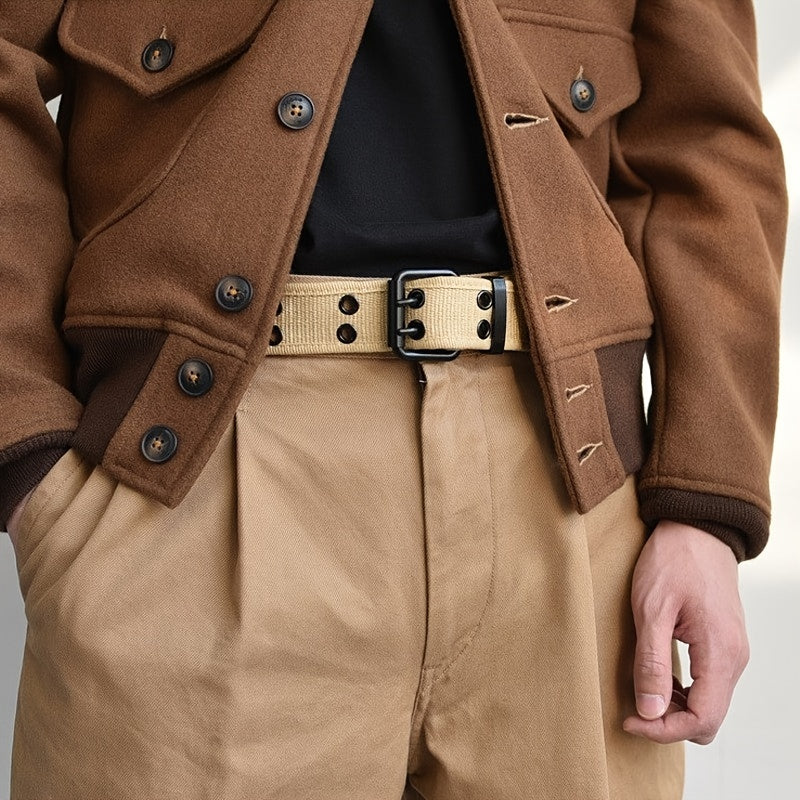 Unisex geflochtener Gürtel mit Dornschließe aus Metall, perfekt für legere, sportliche oder Business-Looks, ideal zu Jeans und Hosen