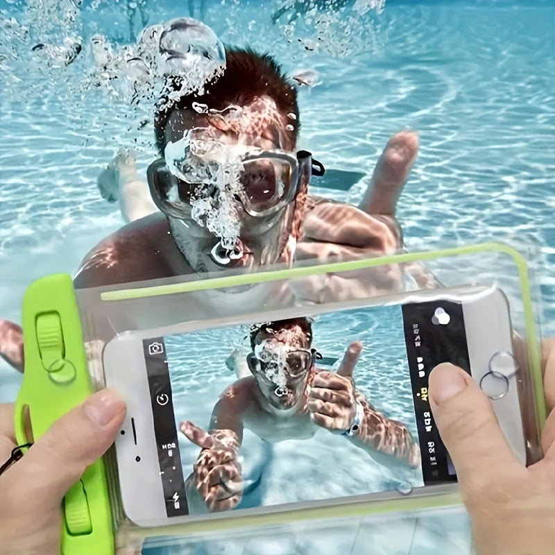 1pc Oversized Waterproof Bag-Keep Your Smartphone Dry And Protected Underwater! Perfect For Underwater Activities, Beach, Swimming, Surfing And Rafting