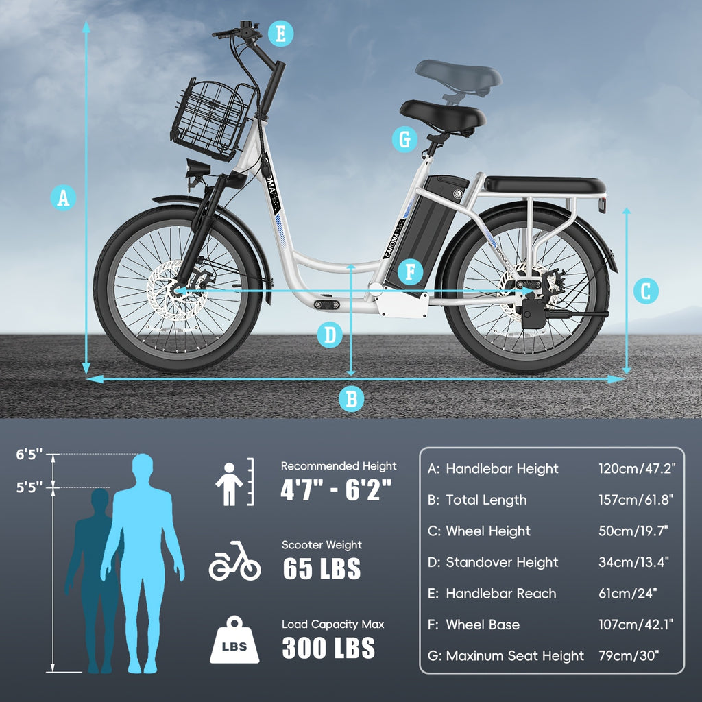 [Electric Scooter, 500W] 500W Electric Scooter, 48V Removable Lithium Battery, Max Range 25 Miles, 20MPH with Seat, with Basket, with Rear Seat, Rear Seat Max Load 110lbs, Shock Absorption, Christmas and New Year Birthday Gif