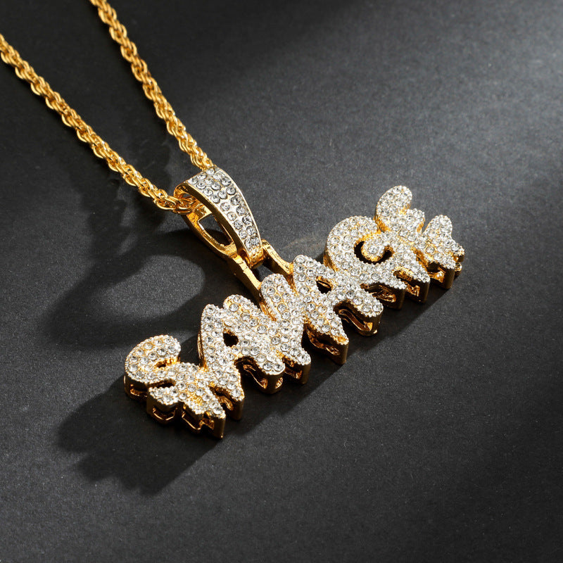 Men's Punk Classic Luxury with Synthetic Cubic Zirconiaia Pendant Hip Hop Gothic Cool Men's Necklace Fashion Jewelry Accessories Gift Jewelry