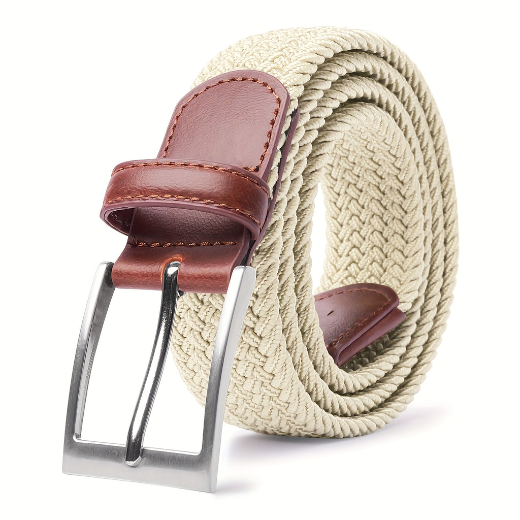 Woven Stretch Belts Made of Braided Elastic for Men And Women, Suitable for Casual Pants, Jeans, And Golf Shirts
