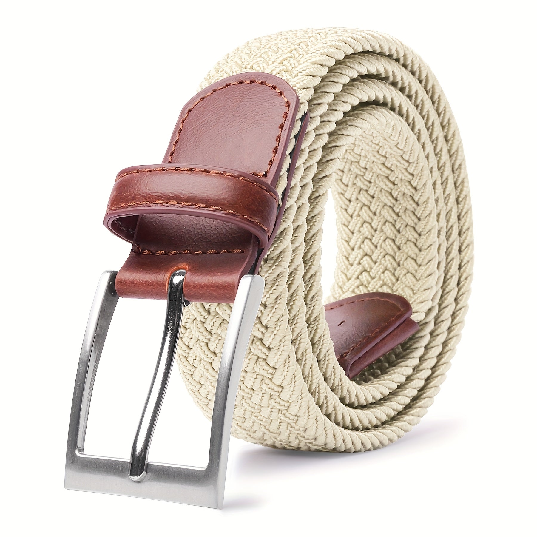 Woven Stretch Belts Made of Braided Elastic for Men And Women, Suitable for Casual Pants, Jeans, And Golf Shirts