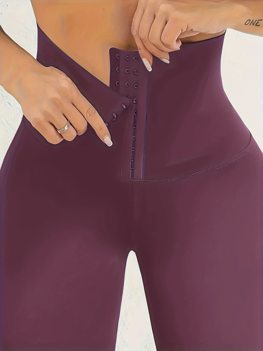 Women'S High-Waist Double-Breasted Tummy Control Leggings - Thickened, Stretchy, Button Closure, Olive Green, Long Length, All-Season Skinny Jeans for Butt Lifting & Belly Smoothing, High Waisted Leggings, Butt Lifting Appare