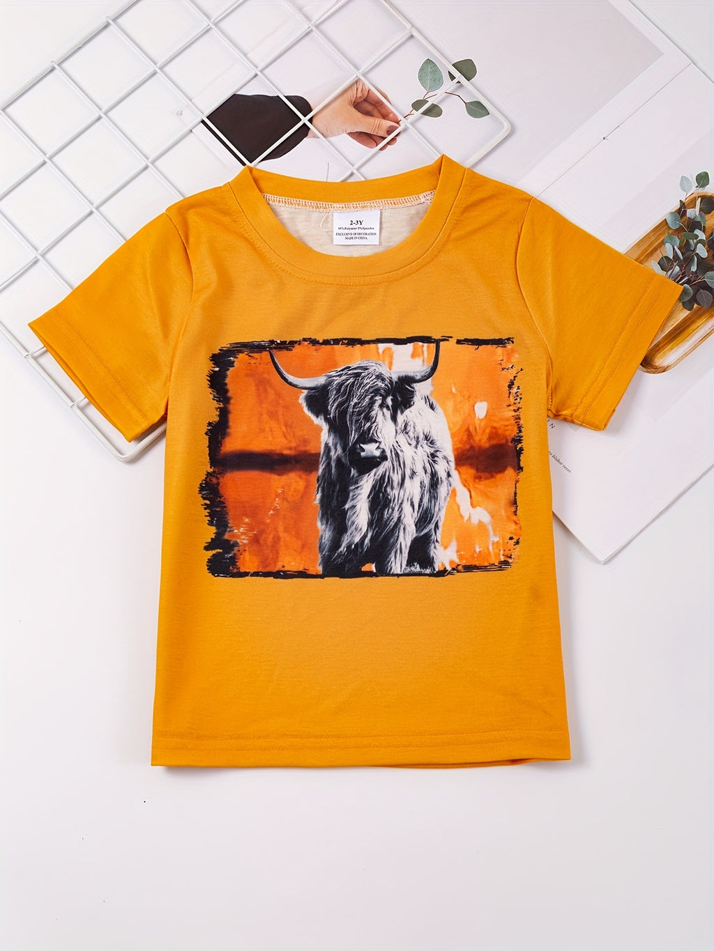 Vibrant Bull Graphic Tee - Soft, Comfortable Round Neck T-Shirts for Boys and Girls - Summer Fashion Essentials