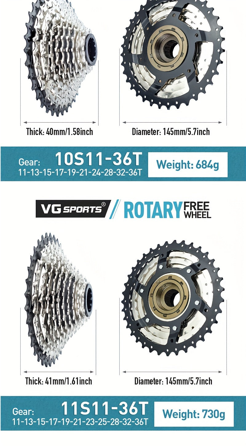 High-Performance Bicycle Freewheel with Smooth Shifting - Compatible with Rotating Bisiklet Hub - Choose from 5 to 11 Speeds and 14-36T Gear Range