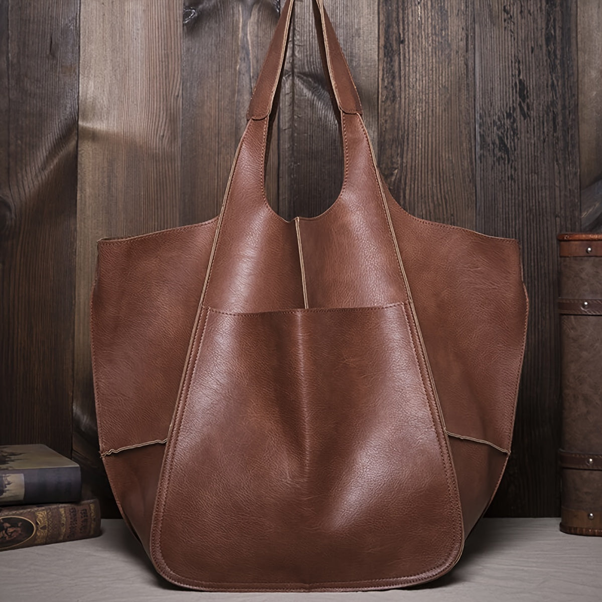 Rretro Handmade Big Beach Tote Bag High Capacity Zipper Shoulder Tote Bags Solid Color Multifunction Handbags for Ladies