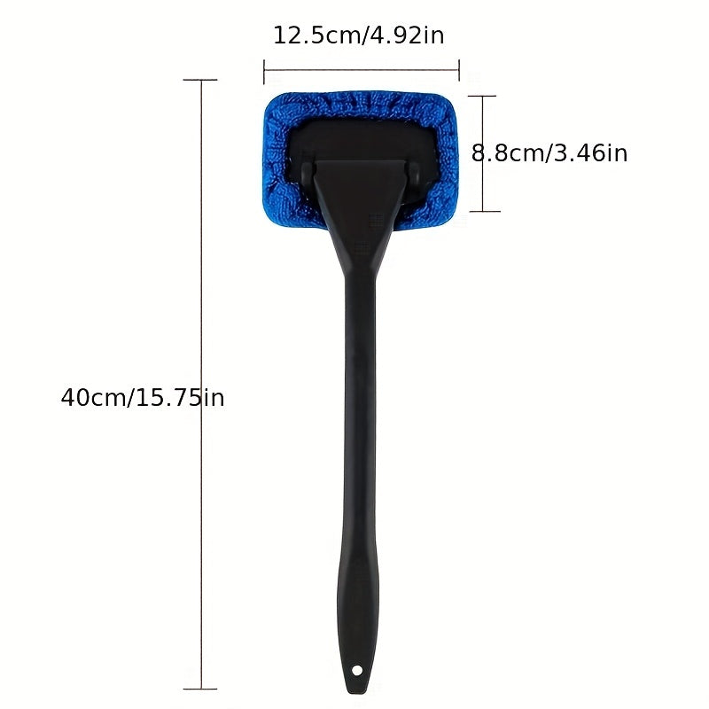 Windshield Cleaning Brush Kit | Long Handle Interior Car Glass Wiper, Plastic Material