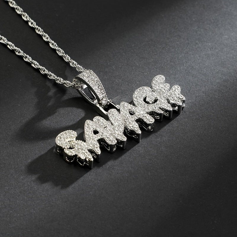 Men's Punk Classic Luxury with Synthetic Cubic Zirconiaia Pendant Hip Hop Gothic Cool Men's Necklace Fashion Jewelry Accessories Gift Jewelry