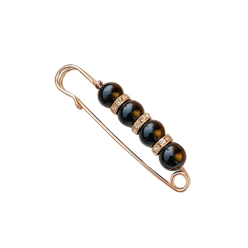1 Exquisite and Elegant Beaded Waist-cinching Brooch Pin, Used for Reducing and Securing the Waistband of Jeans, Fixing Clothes, Pants, Skirts, and Cinching the Waist. A Handmade Jewelry Gift for Friends