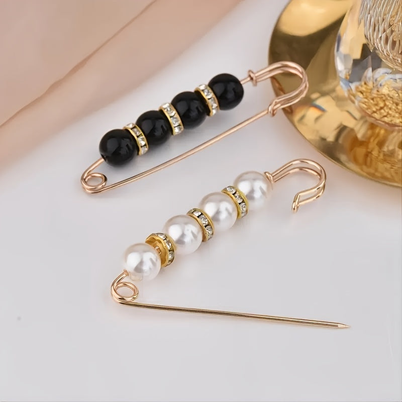 1 Exquisite and Elegant Beaded Waist-cinching Brooch Pin, Used for Reducing and Securing the Waistband of Jeans, Fixing Clothes, Pants, Skirts, and Cinching the Waist. A Handmade Jewelry Gift for Friends