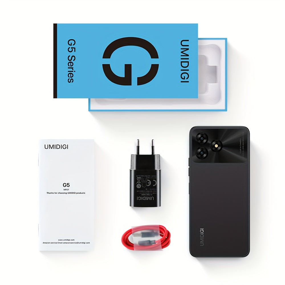 UMIDIGI Entsperrtes Handy, G5 Unisoc T606, 8GB +128GB Android 13 Smartphone Entsperrt Mit 6.6" Vollbild, 50MP+2MP+8MP AI Dreifachkamera, 5000mAh Akku Schnellladung Mobiltelefone