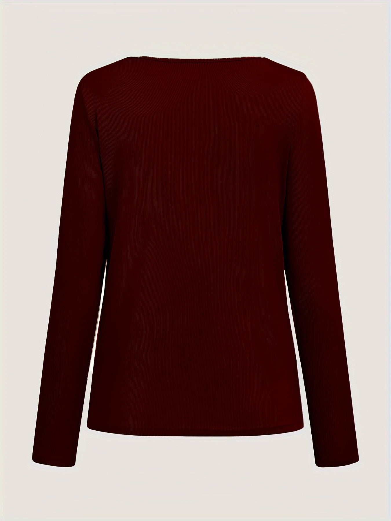 Women'S Long Sleeve T-Shirt - Elegant Black Top with Metallic Golden Accent, Slim Fit Shirt for Casual & Formal Outfits, Spring/Fall Everyday Essential Wardrobe Staple, Ladies T Shirts, Spring Fall Apparel, Round Neckline, Du