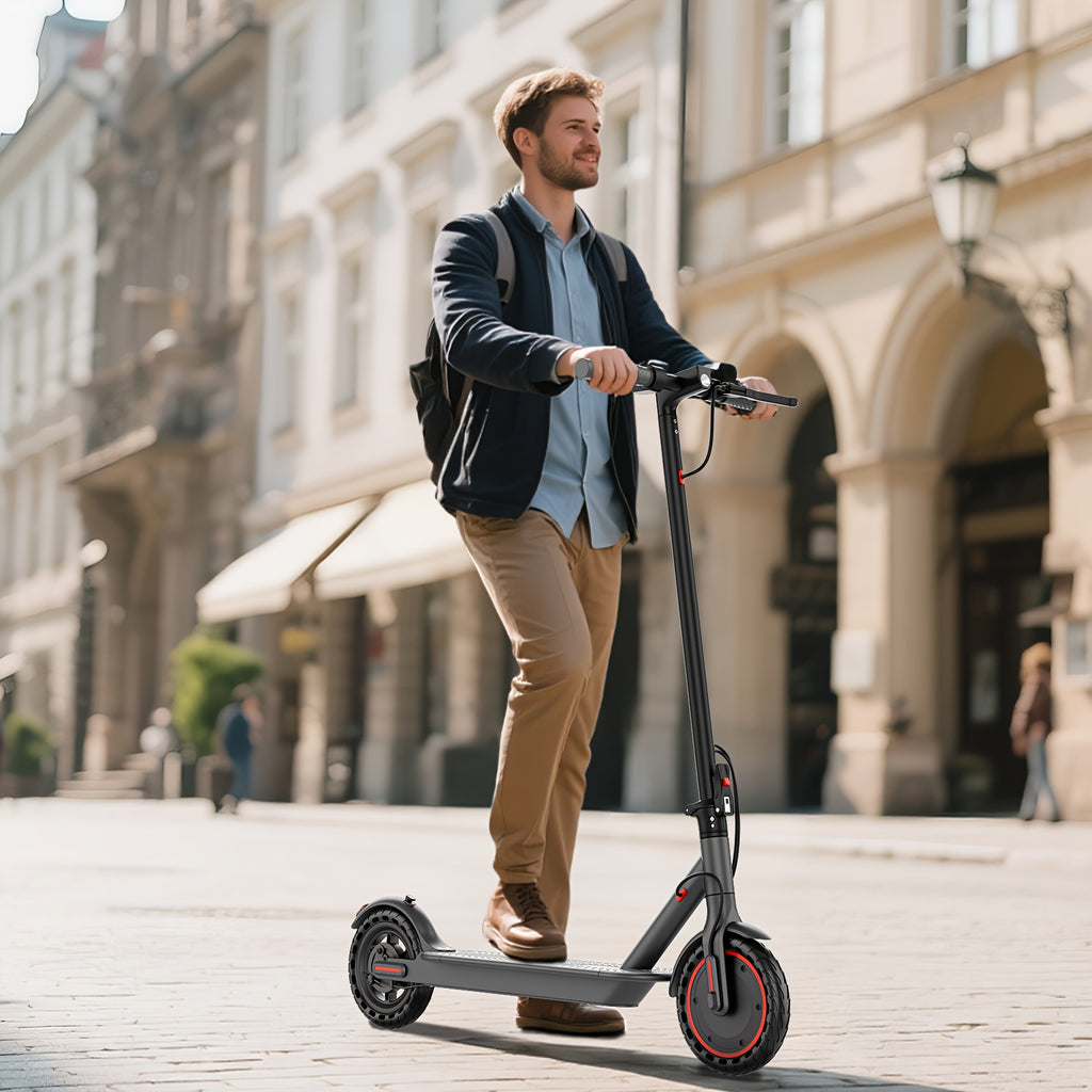 LADPED Folding Electric Scooter | 350W/500W Motor Optional, 36V-48V Battery, 8.5-14inches Anti-skid Solid Tires, Long Range, 15-20MPH Speed, Foldable Commuting E-Scooter for Adults, Surprise Birthday Gifts