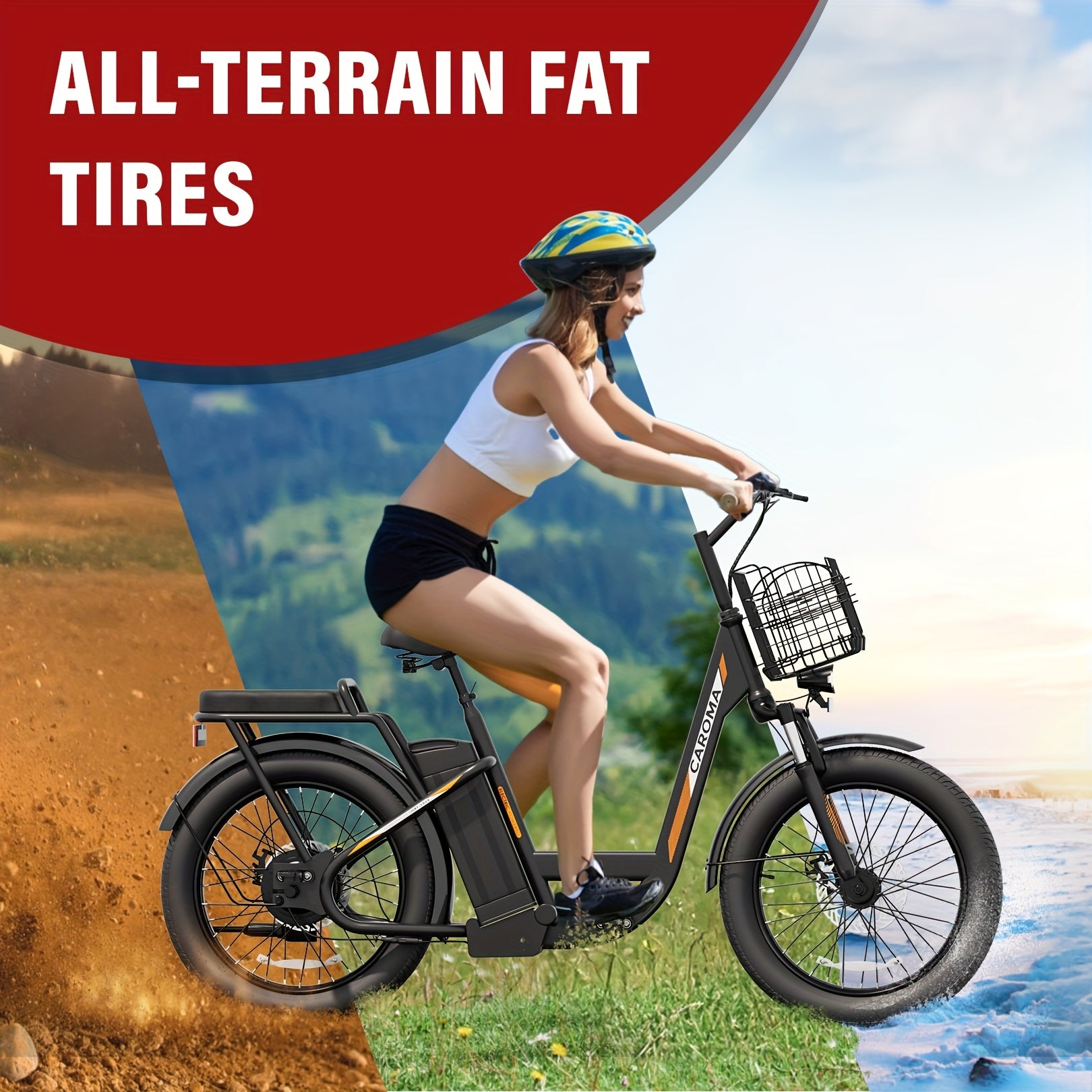 750W Electric Scooter with Seat, 500Wh 10400AH Lithium Battery, 30Miles Range & 20MPH Top Speed Adults E Scooter for Commuting, 20 X 3 Off-Road Tires, Adjustable Electric Scooter with Basket, Front Shock Absorber, Dual Dics B