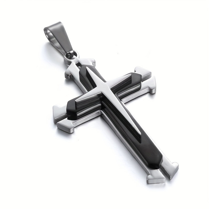 Metal Cross Necklace Simple Cross Pendant With Chain Necklace