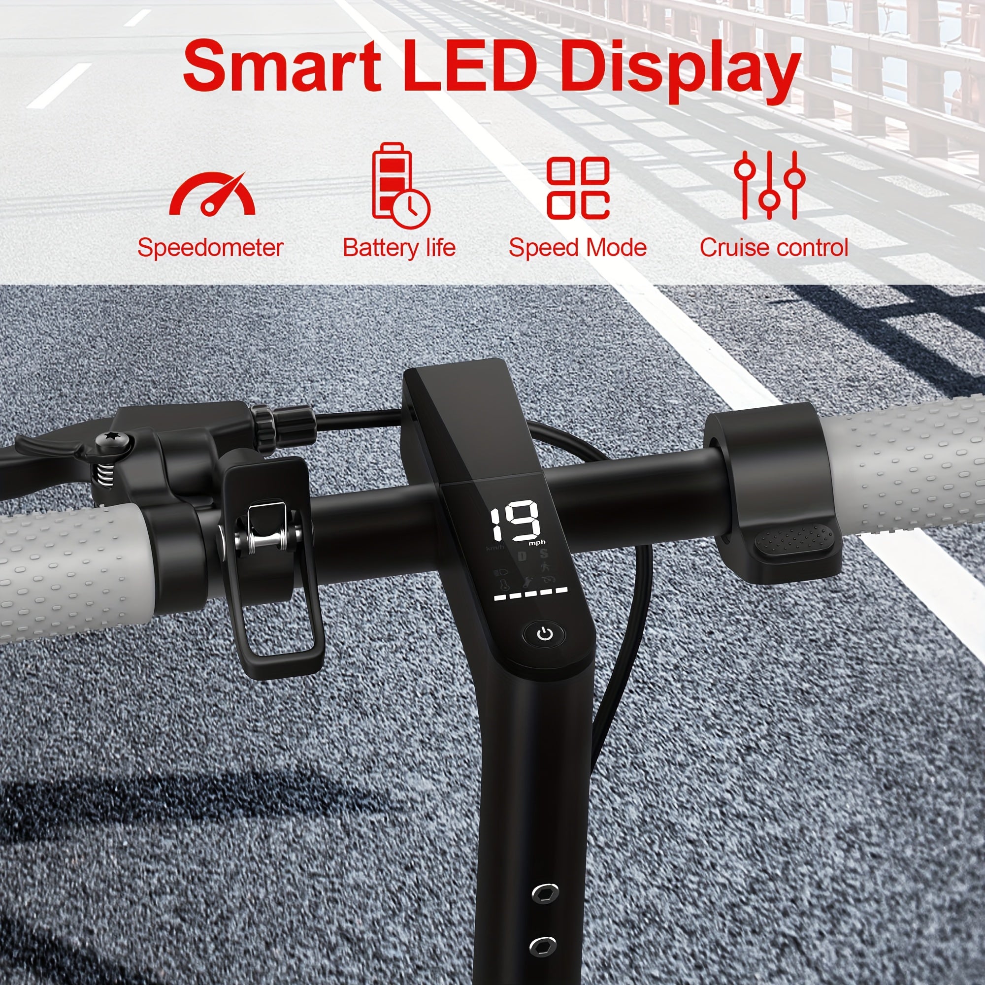 LADPED Folding Electric Scooter | 350W/500W Motor Optional, 36V-48V Battery, 8.5-14inches Anti-skid Solid Tires, Long Range, 15-20MPH Speed, Foldable Commuting E-Scooter for Adults, Surprise Birthday Gifts