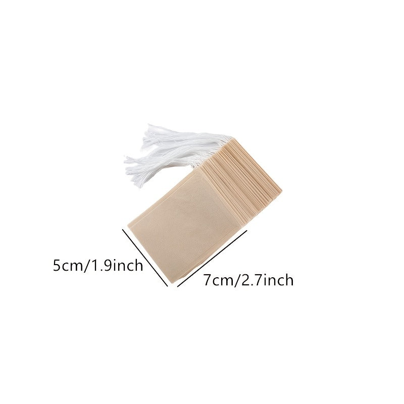100pcs Disposable Natural Paper Filter Bags for Coffee, Tea, and Food - Safe and Convenient Brewing Solution