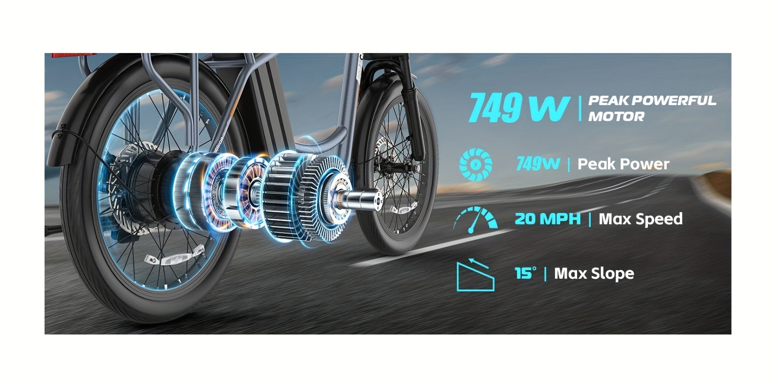 [Electric Scooter, 500W] 500W Electric Scooter, 48V Removable Lithium Battery, Max Range 25 Miles, 20MPH with Seat, with Basket, with Rear Seat, Rear Seat Max Load 110lbs, Shock Absorption, Christmas and New Year Birthday Gif