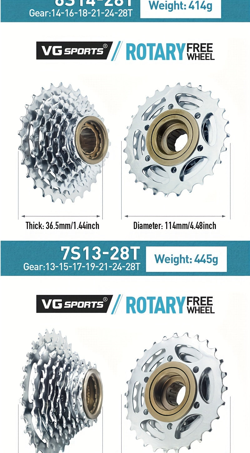 High-Performance Bicycle Freewheel with Smooth Shifting - Compatible with Rotating Bisiklet Hub - Choose from 5 to 11 Speeds and 14-36T Gear Range