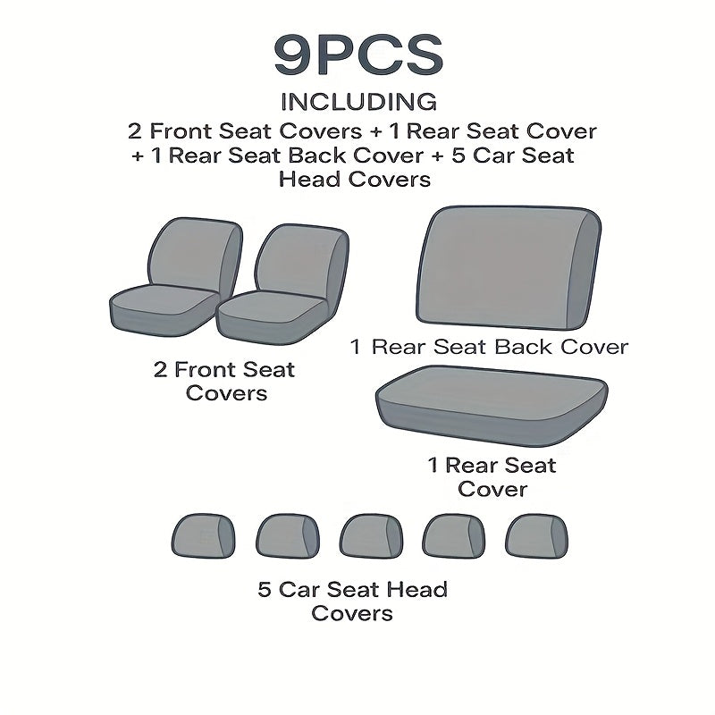 Butterfly Heat Transfer Craft Car Seat Cover for 5 Seats (Universal Type)