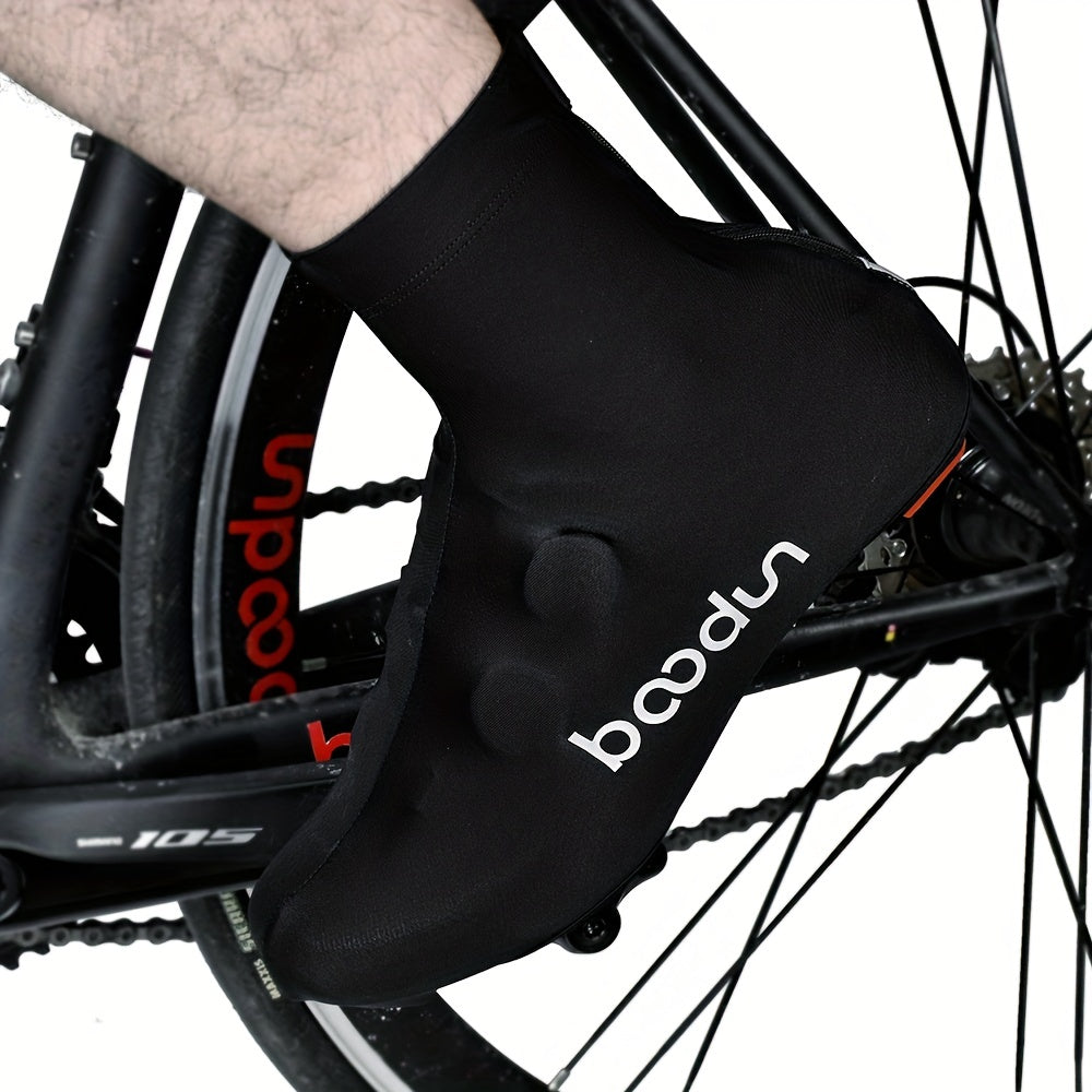 1 Pair Reflective High Elastic Breathable Zipper Cycling Shoe Cover Road Mountain Bike MTB Shoes Cover Lycra Bicycle Overshoes For Men And Women