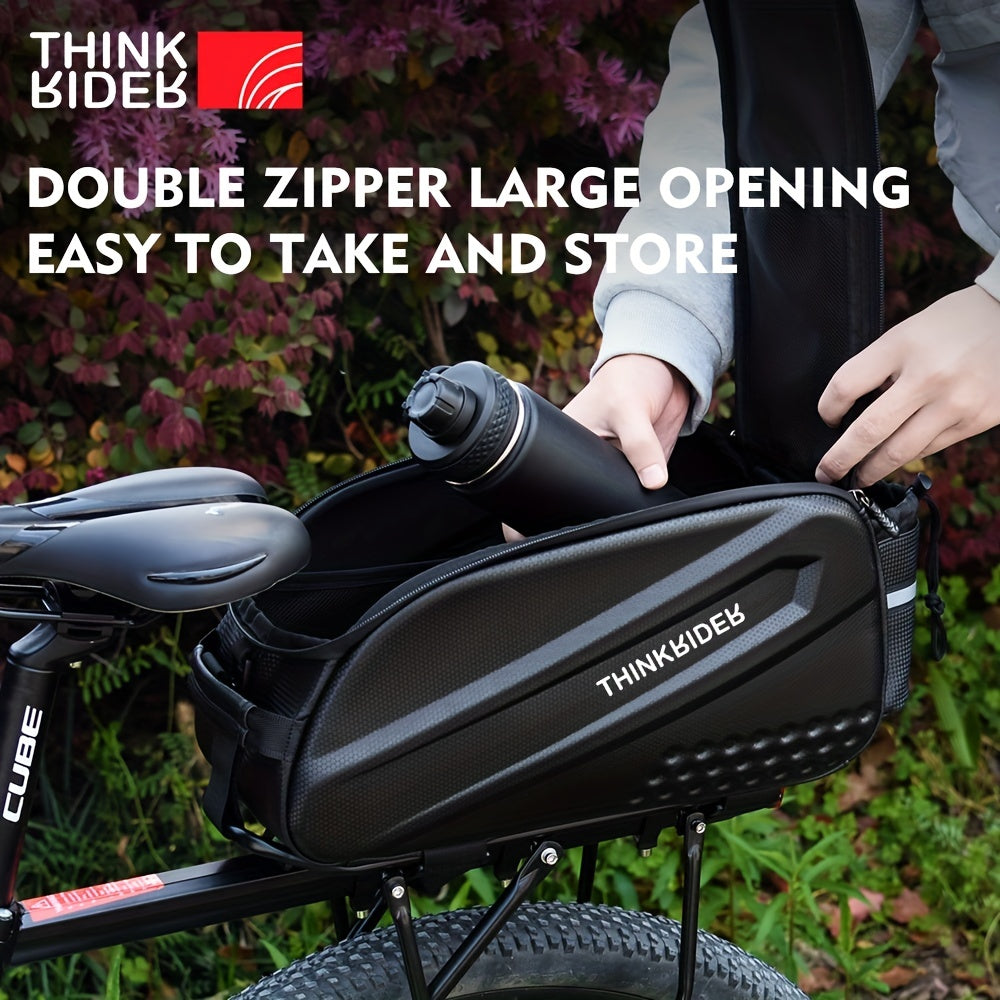 14L Hard Shell ThinkRider Bicycle Rear Hunch Bag - Anti-Splash Material, Rain Cover Included